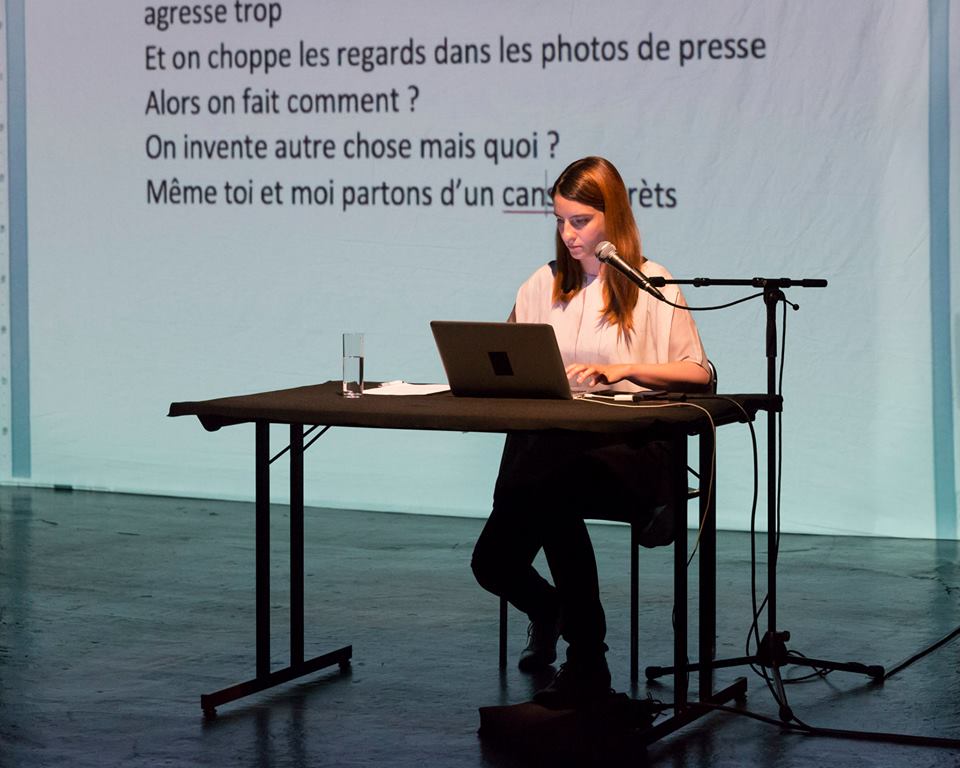 Mondes d’Alexandra Badea | Performance à Théâtre Ouvert en juin 2015 © Pierre Grosbois